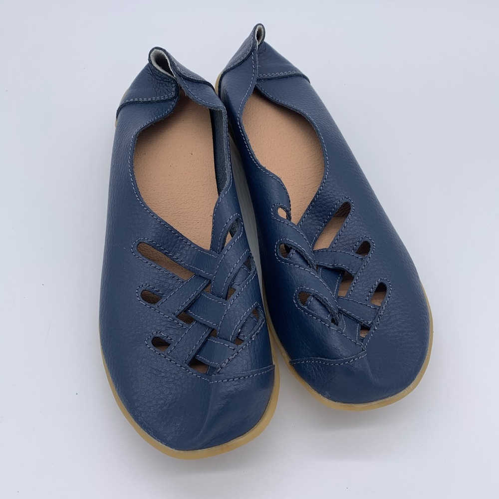 Retro Navy Soft Flat Women’s Size 39